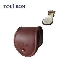 Tourbon Innovative Large Size Canvas and Leather fishing reel case/Top Grain Genuine leather Fishing Reel Cover Pouch/real case